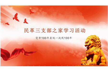 党章100年看统一战线100年 民革嘉定区委第三支部2022年学习会